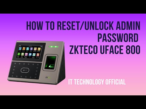 How to reset Admin Password Zkteco uface800 machine in a minutes