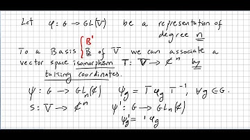Representation Theory 17, Representation, examples, degree of representation, equivalence
