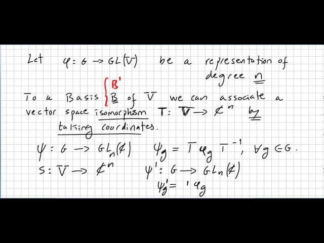 Representation Theory 17, Representation, examples, degree of representation, equivalence