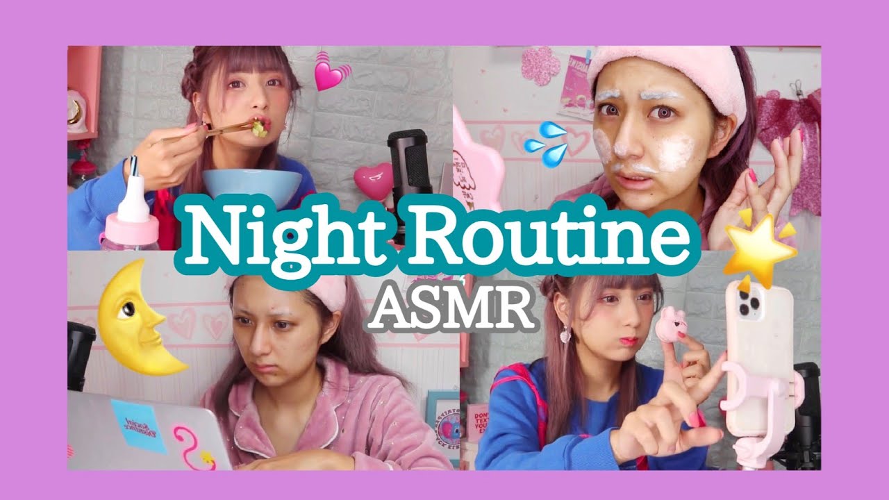 【ASMR】ナイトルーティンの生活音🌙*ﾟ /  Night Routine