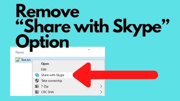 Remove “Share with Skype” Option from File Context Menu