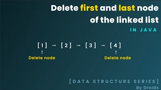 How to delete first and last node of linked list in java| Data Structures | #datastructure #youtube