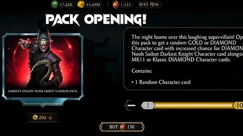Mk Mobile Darkest Knight Noob Saibot Summon Pack Opening Spending 4k Dragon Krystals!