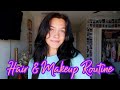 MY HIGH SCHOOL HAIR AND MAKEUP ROUTINE! EMMA AND ELLIE