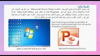 شرح برنامج العروض التقديمية MS PowerPoint الثاني المهني عام الجزء -1-