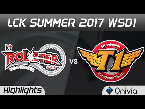 KT vs SKT Highlights Game 1 LCK SUMMER 2017 KT Rolster vs SK Telecom By Onivia