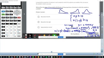 Unit 10 The Normal Condition for Sample Proportions Exercise YouTube video