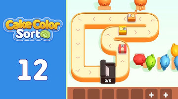 Cake Color Sort Level 12 Full Walkthrough