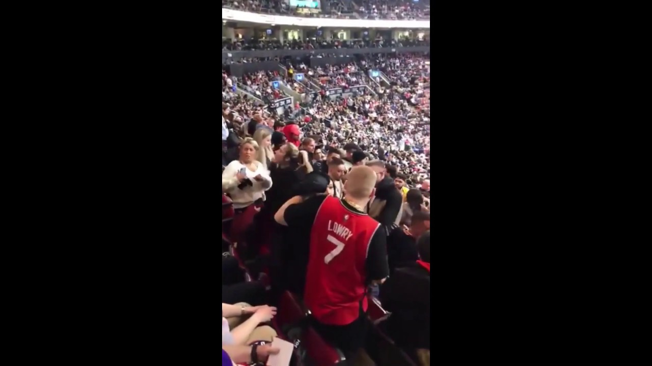Toronto Raptors Fight Toronto Raptors lose against the 76ers and the fans get in a fight ...