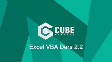 Excel VBA - Dərs 2.2 - VBA pəncərəsi, alt menyular və xanalar üzərində ilkin əməliyyatlar.