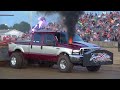 Diesel Truck pulls. Greentown, Indiana July 17th 2020. Indiana Pulling League. Truck pull 2020
