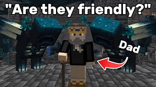 Teaching My Dad How To Beat Minecraft... But He's Stoned