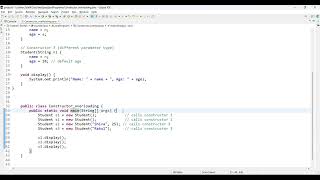 Constructor overloading in Java #java #automationtesting