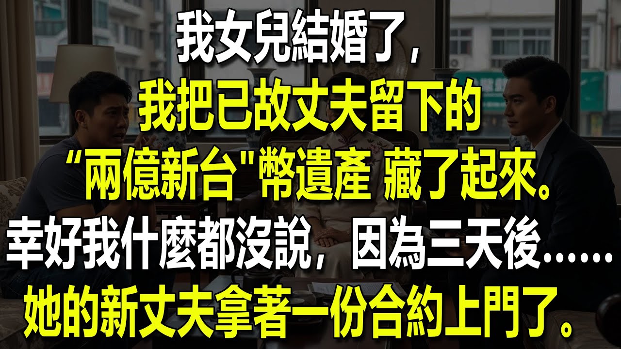 我女兒已經結婚了，但她到現在還不知道我繼承了兩億新台幣——感謝老天，因為…… 🙏💰