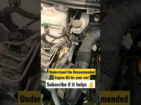 Understand the Recommended Engine Oil for your car! #shorts #cartips