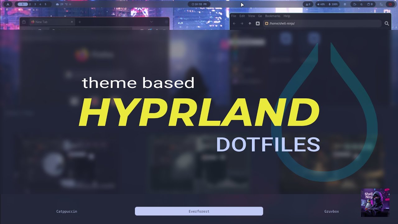 New updates on Hyprland Dotfiles | Shell Ninja - YouTube