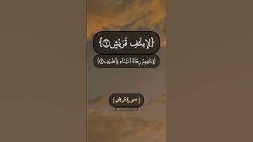 سورة قريش بصوت الشيخ محمد صديق المنشاوي
