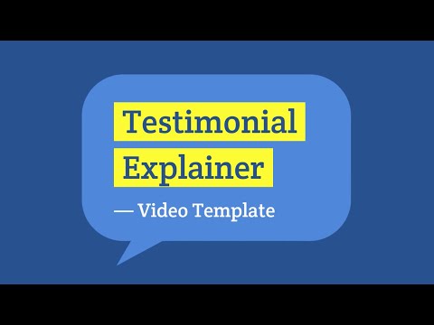 Testimonial Explainer Video Template (Editable)