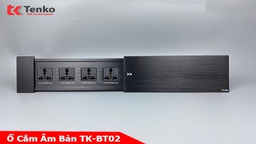 Hộp ổ điện âm bàn Tenko TK-BT02 nắp trượt màu đen cao cấp I Tenko.com.vn