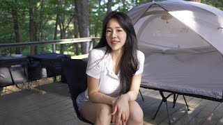Perfect Relaxing Overnight Solo Camping in A Very Small Tent in the Deep Forest | Natural ASMR screenshot 5
