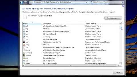Change Default Programs in Windows 7