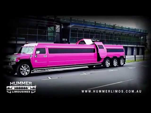 PINK HUMMER H2 TRIPLE AXLE LIMO BY QUALITY COACHWORKS IN ONTARIO CALIFORNIA LIMO  LIMOUSINE - YouTube