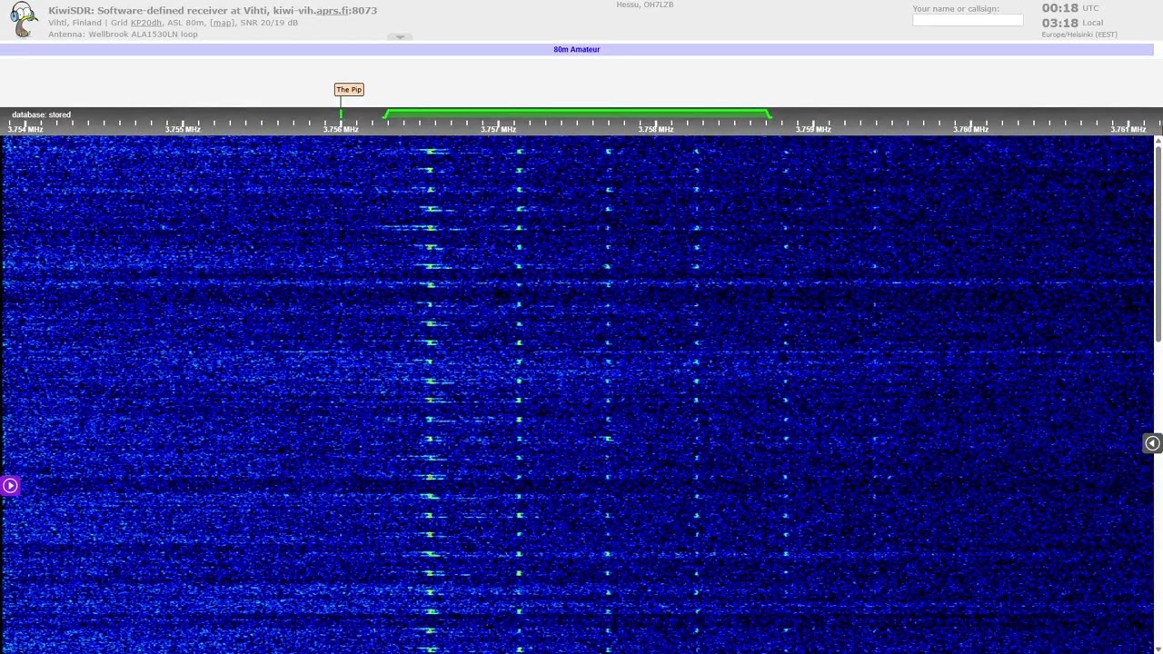 S30 "The Pip" channel marker at 3756 kHz (night time signal)