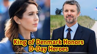 King of Denmark Honors Fallen Heroes on 80th Anniversary of D-Day! 🎖️