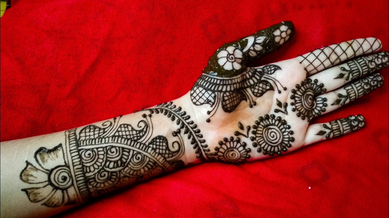 Simple Bridal Mehndi Design for hands |Easy full hand Dulhan ...