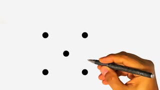 How to draw rabbit from 5 dots/Rabbit drawing with dots/Rabbit drawing for kids/Dots drawing/Rabbit