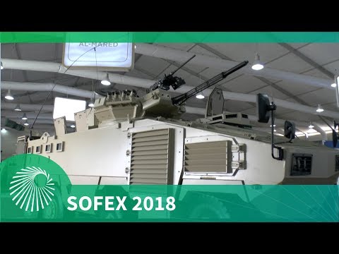 SOFEX 2018: KADDB Al Mared 8x8 turret variant