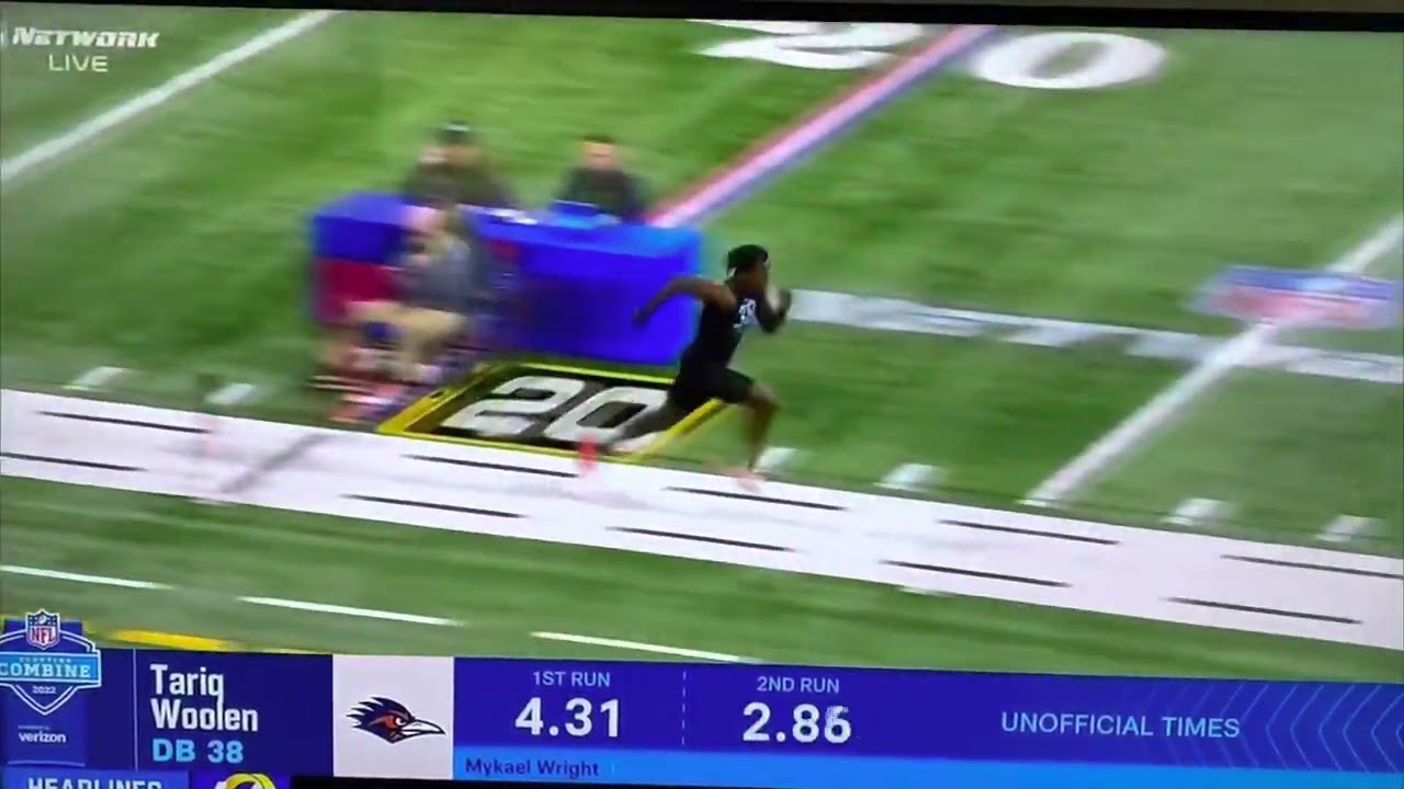 UTSA CB Tariq Woolen NFL Combine Workout 3.6.22 - Official 4.26 Forty Yard Dash (video: NFL Network)