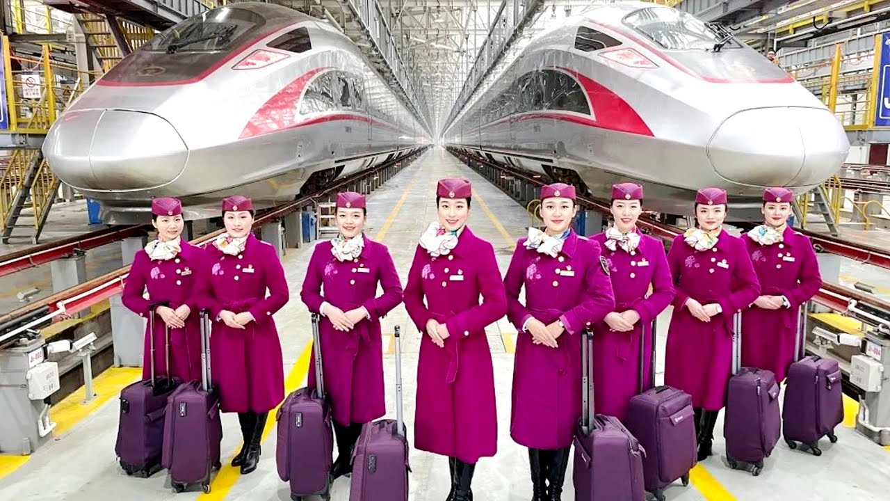 中国成都至重庆的成渝高铁首趟「复兴号」列车首发