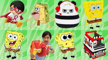 Tag with Ryan vs Spongebob: Sponge on the Run Gameplay with Combo Panda and All Characters Unlocked