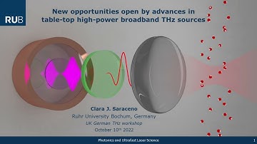 Advances in High-power Broadband THz sources by Prof. Clara Saraceno