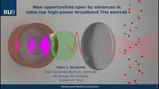 Advances in High-power Broadband THz sources by Prof. Clara Saraceno