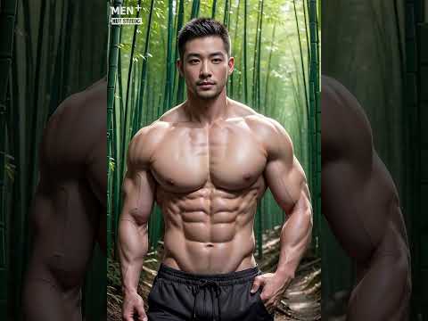 #Shorts Asian Men AI in the bamboo forest | Lookbook 334