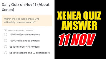 11 November Xenea Wallet Quiz Answers today | Xenea Wallet Today Quiz | How To Solve Xenea 11 NOV
