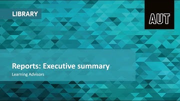 Reports: Executive summary