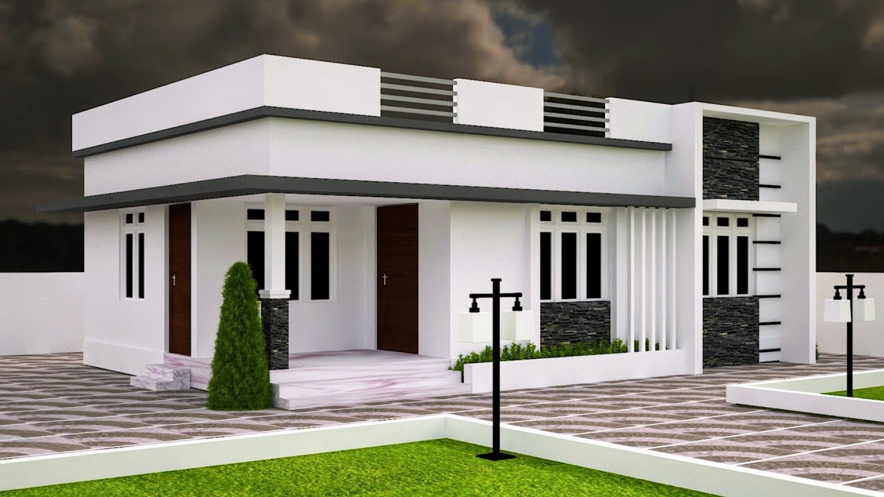 683 Sq Ft 3BHK Modern Single Floor House and Free Plan - Home Pictures