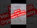 Msc 2 sem 2026 organic chemistry paper mvvu #mvvu #mirzapur #chemistry