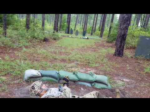 Throwing the M69 practice grenade from the prone