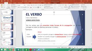 EL VERBO  CLASIFICACIÓN MORFOLÓGICA  2 DE 2