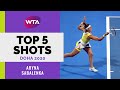 Aryna Sabalenka | Top 5 Shots | Doha 2020