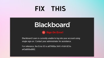 How to Fix blackboard is not working