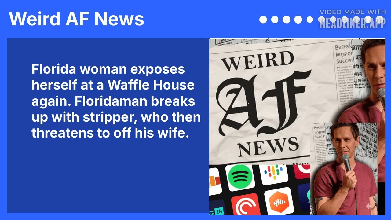 Florida woman exposes herself at a Waffle House again. Floridaman breaks up with stripper, who...