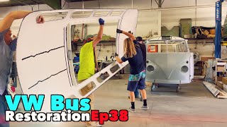 VW Bus Restoration  Episode 38  The ROOF!  | MicBergsma