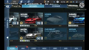 My car collection in NFS no limits
