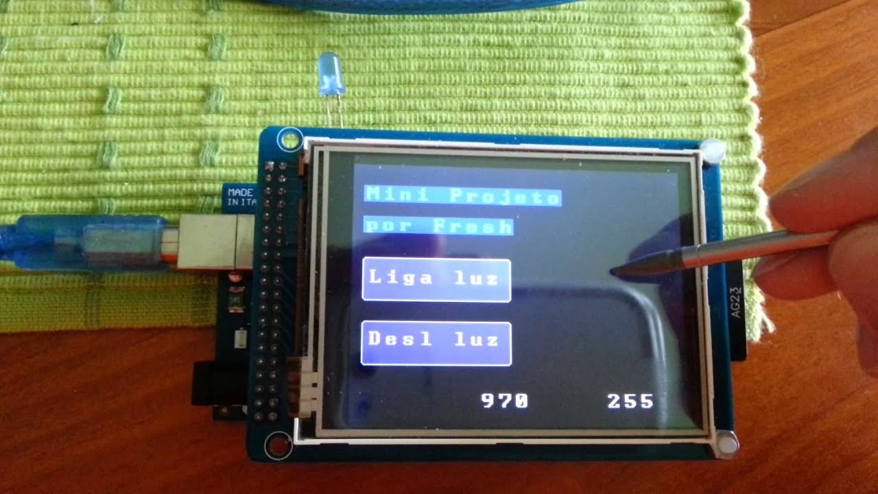 Arduino mega TFT 3.2 touch - YouTube