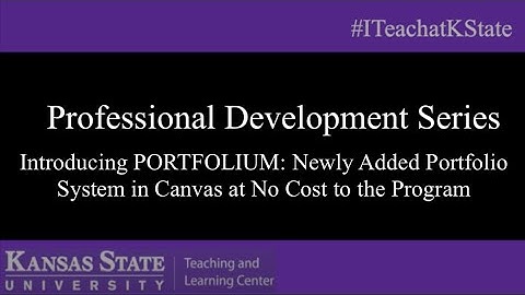 Introducing PORTFOLIUM: Newly Added Portfolio System in Canvas